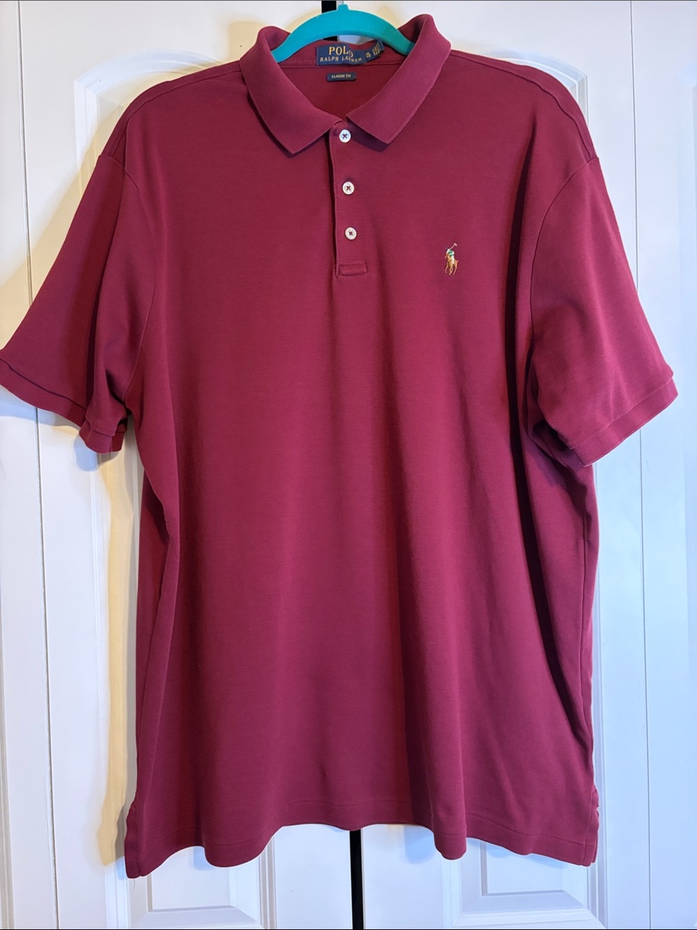 Polo by Ralph Lauren Men’s Wine Pique Polo Shirt